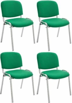 4er Set Stühle Ken C Stoff Grün