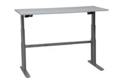 PROREGAL Elektrisch Höhenverstellbarer Schreibtisch Elk | HxBxT 63-128x180x80 Cm | Silber-Grau -Büromöbel Förderung c7b9a80a 22fc 402c 81a7 fe31ddcb15dc