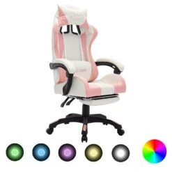 VidaXL Gaming-Stuhl Mit RGB LED-Leuchten Weiß Und Schwarz Kunstleder -Büromöbel Förderung d4b9a5b5 6e19 457b 9cfa 4fd4dee84c7a 1