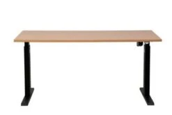 PROREGAL Elektrisch Höhenverstellbarer Schreibtisch Zebra | HxBxT 70-116x160x80 Cm | Schwarz-Buche