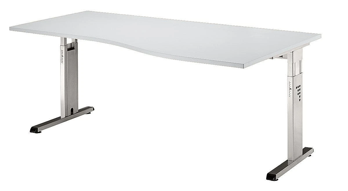 Freiformtisch Canberra - 650-850 X 2000 X 1200/800 Mm - C-Fuß Design - Weißaluminium/lichtgrau 6 Freiformtisch Canberra - 650-850 X 2000 X 1200/800 Mm - C-Fuß Design - Weißaluminium/lichtgrau – Bild 6