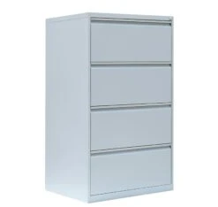 Hängeregistratur-Schrank Für DIN A4 Hängemappen 132x40x62cm Mit 4 Schüben Einbahnig Lichtgrau -Büromöbel Förderung e05afd2d f19a 4d5c bea9 3b481ff8ec4f