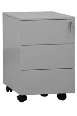 PROREGAL Rollcontainer Panther | 3 Schubladen| HxBxT 61x40x60 Cm | Grau -Büromöbel Förderung e80c29a8 5b15 4820 b448 55297d7f4a4e