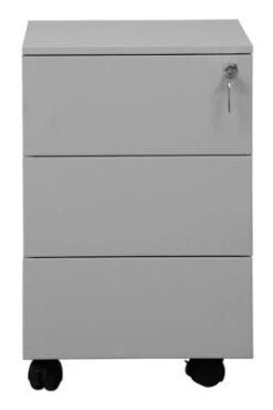 PROREGAL Rollcontainer Lynx | 1 Schublade & 1 Hängeschub| HxBxT 61x40x60 Cm | Grau -Büromöbel Förderung ea68da7f 2462 46a3 bbf9 0cfc2f971780 1