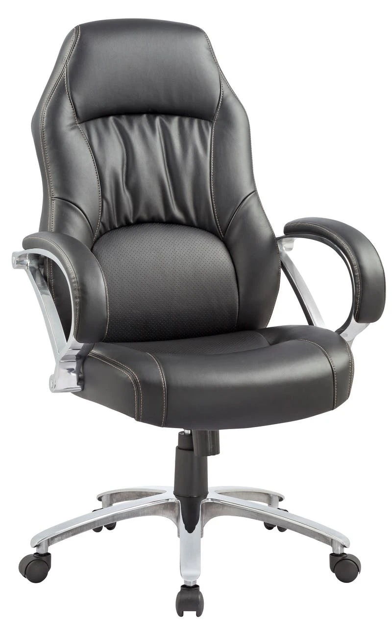 SIGMA Bürostuhl EC410, Aus PU, 59 X 70 X 108,5 Cm, Lederoptik Mit Sitzhöhenverstellung, Schwarz 3 SIGMA Bürostuhl EC410, Aus PU, 59 X 70 X 108,5 Cm, Lederoptik Mit Sitzhöhenverstellung, Schwarz – Bild 3