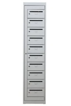 PROREGAL Postverteilerschrank Crane | HxBxT 180x40x50 Cm | Grau