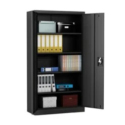 Aktenschrank Schwarz Büroschrank Metallschrank Abschließbar Lagerschrank 180x80/ 530337 -Büromöbel Förderung f66da108 ee4c 4f0a b0e0 1cc63ef28890