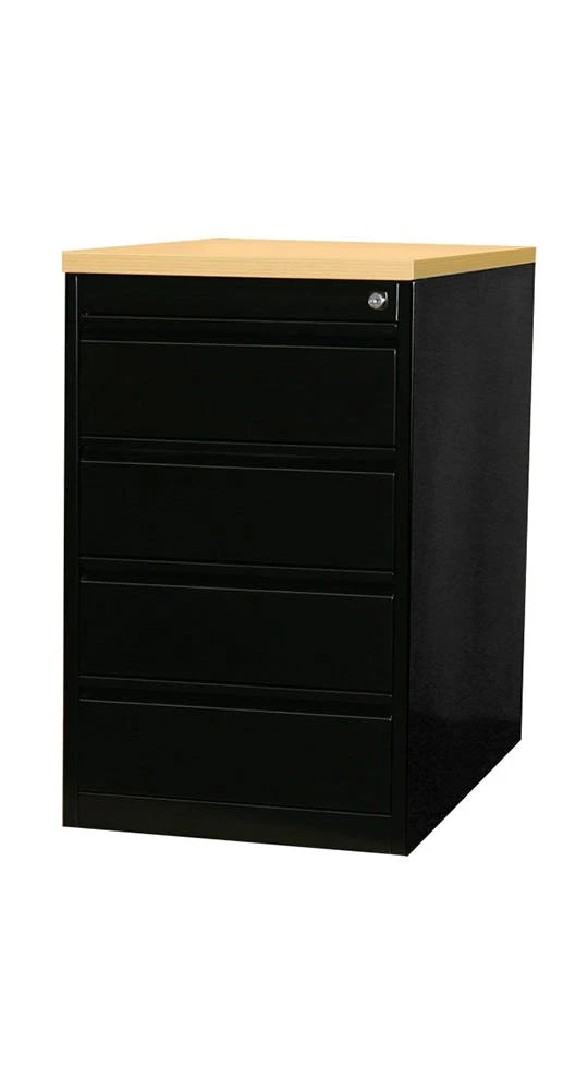 Büro Rollcontainer Bürocontainer Mit 3 Schubladen 62x46x79cm Schwarz/Buche-Dekor 6 Büro Rollcontainer Bürocontainer Mit 3 Schubladen 62x46x79cm Schwarz/Buche-Dekor – Bild 6