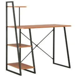 VidaXL Schreibtisch Mit Regaleinheit Weiß 102×50×117 Cm -Büromöbel Förderung f9c289c2 d904 4342 8f01 ff56c86bf677