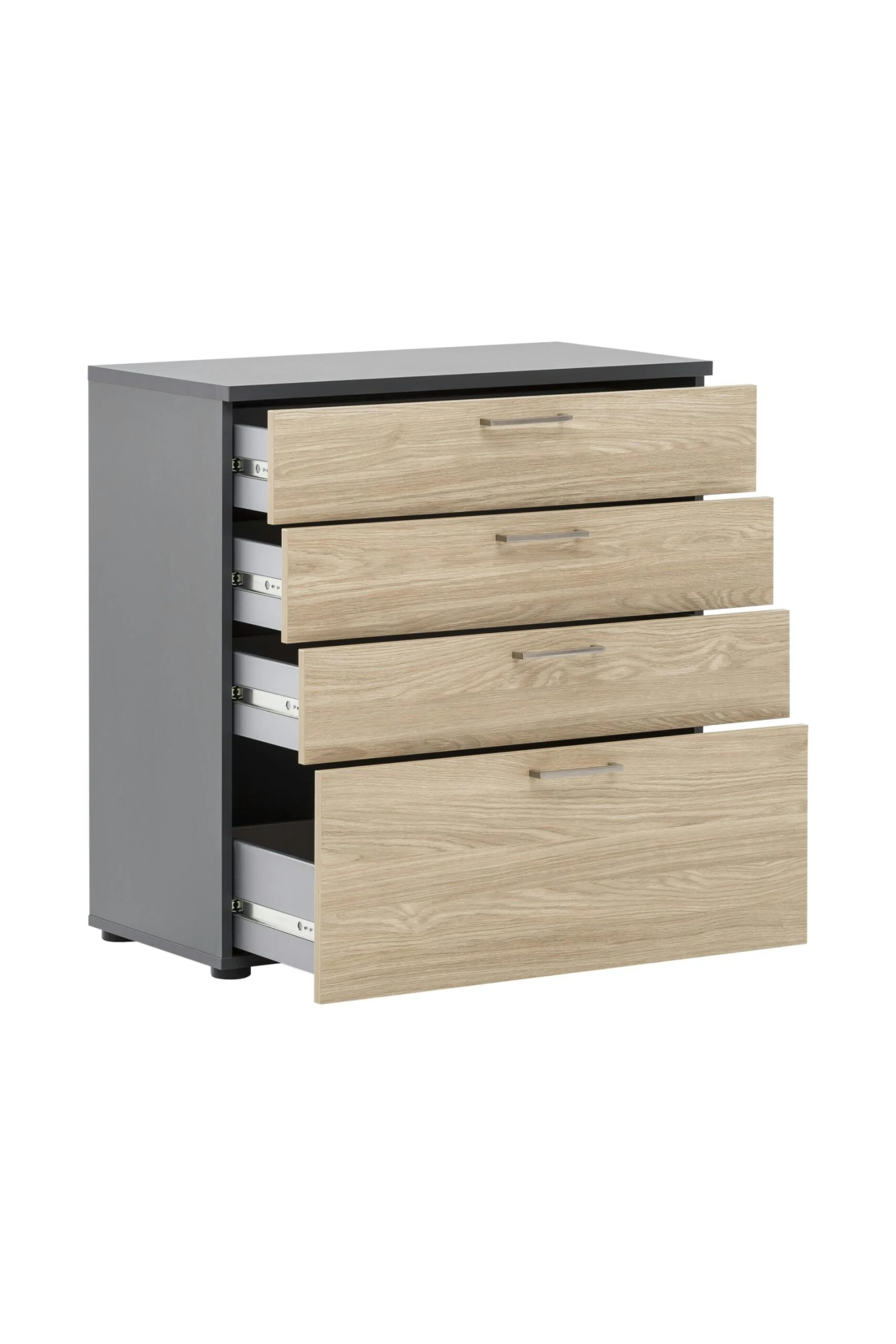 Möbelpartner Schubladenschrank Hippo | HxBxT 84x80x40 Cm |Eiche Von PROREGAL 6 Möbelpartner Schubladenschrank Hippo | HxBxT 84x80x40 Cm |Eiche Von PROREGAL – Bild 6