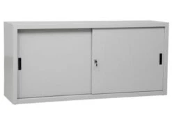 PROREGAL Schiebetürenschrank Ant | 2 Ordernhöhen | HxBxT 75x160x45 Cm | Grau -Büromöbel Förderung fa2cd4ac a873 4f05 8fea 79efbc119401