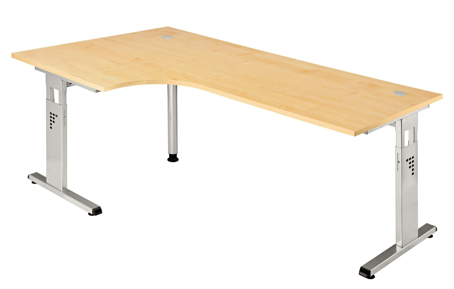 Freiformtisch Osaka - 650-850 X 2000 X 1200/800 Mm - C-Fuß Design - Weißaluminium/lichtgrau 4 Freiformtisch Osaka - 650-850 X 2000 X 1200/800 Mm - C-Fuß Design - Weißaluminium/lichtgrau – Bild 4